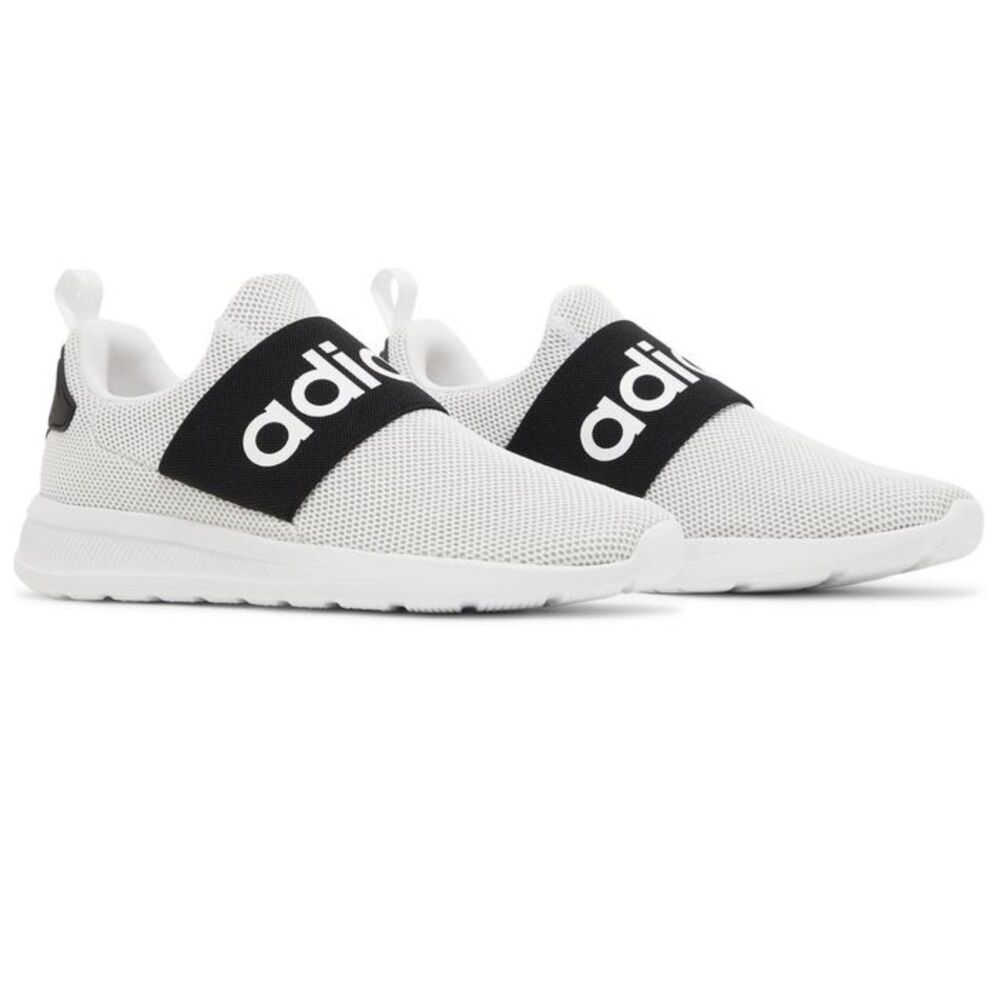 Adidas Lite Racer Adapt 4.0 Runner Shoes Mens Sz 10 White Black 2-Tone Mesh NEW